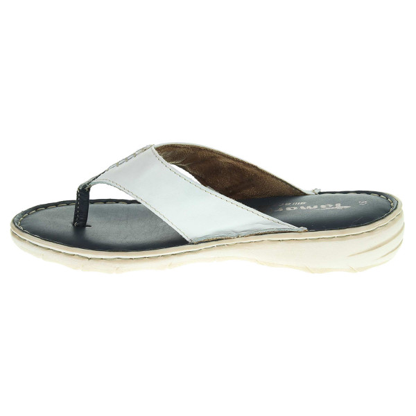 detail Tamaris dámské pantofle 1-27210-26 bílá-modrá