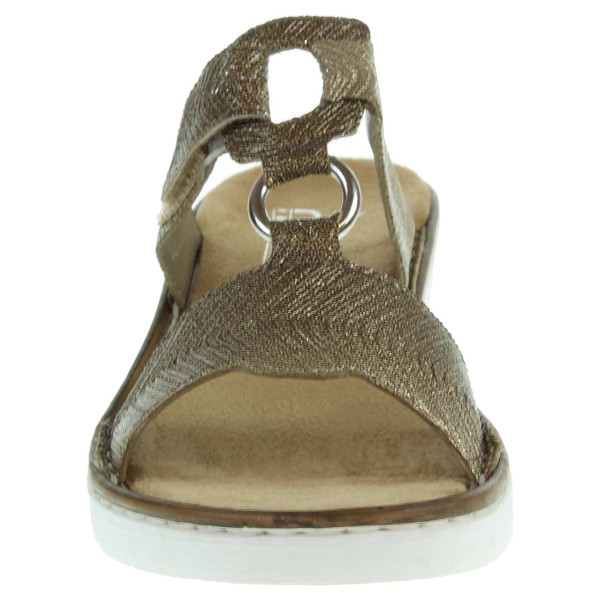 detail Rieker dámské pantofle 60090-92 zlaté