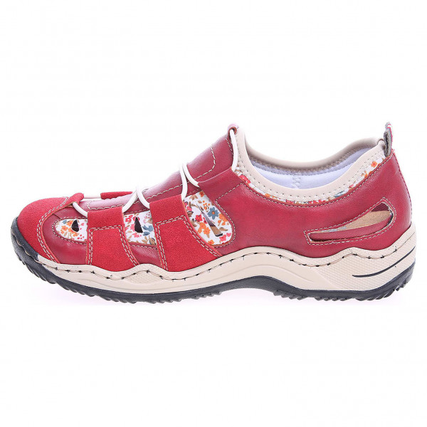 detail Rieker dámské sandály L0561-33 červené