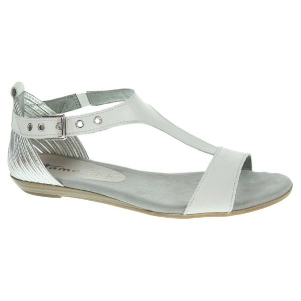 detail Tamaris dámské sandály 1-28170-36 bílá-stříbrná