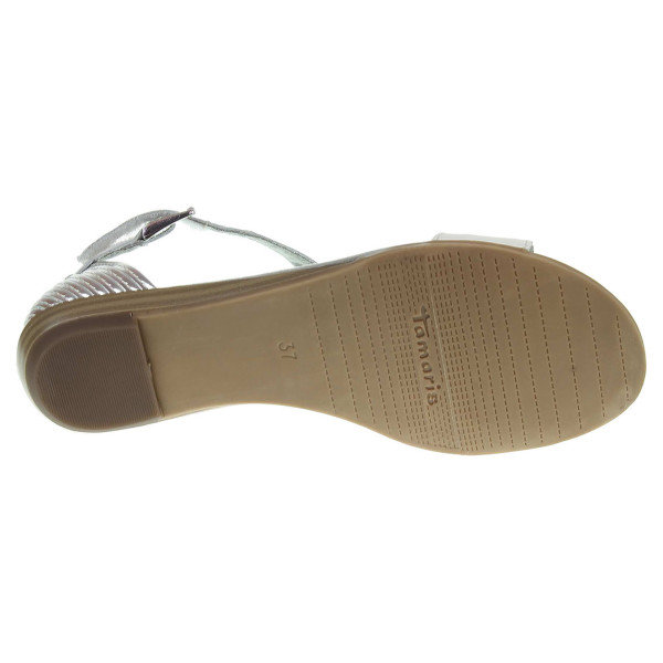 detail Tamaris dámské sandály 1-28170-36 bílá-stříbrná
