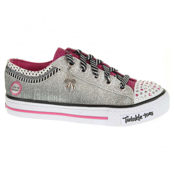 detail Skechers Charmingly Chic silver-hot pink