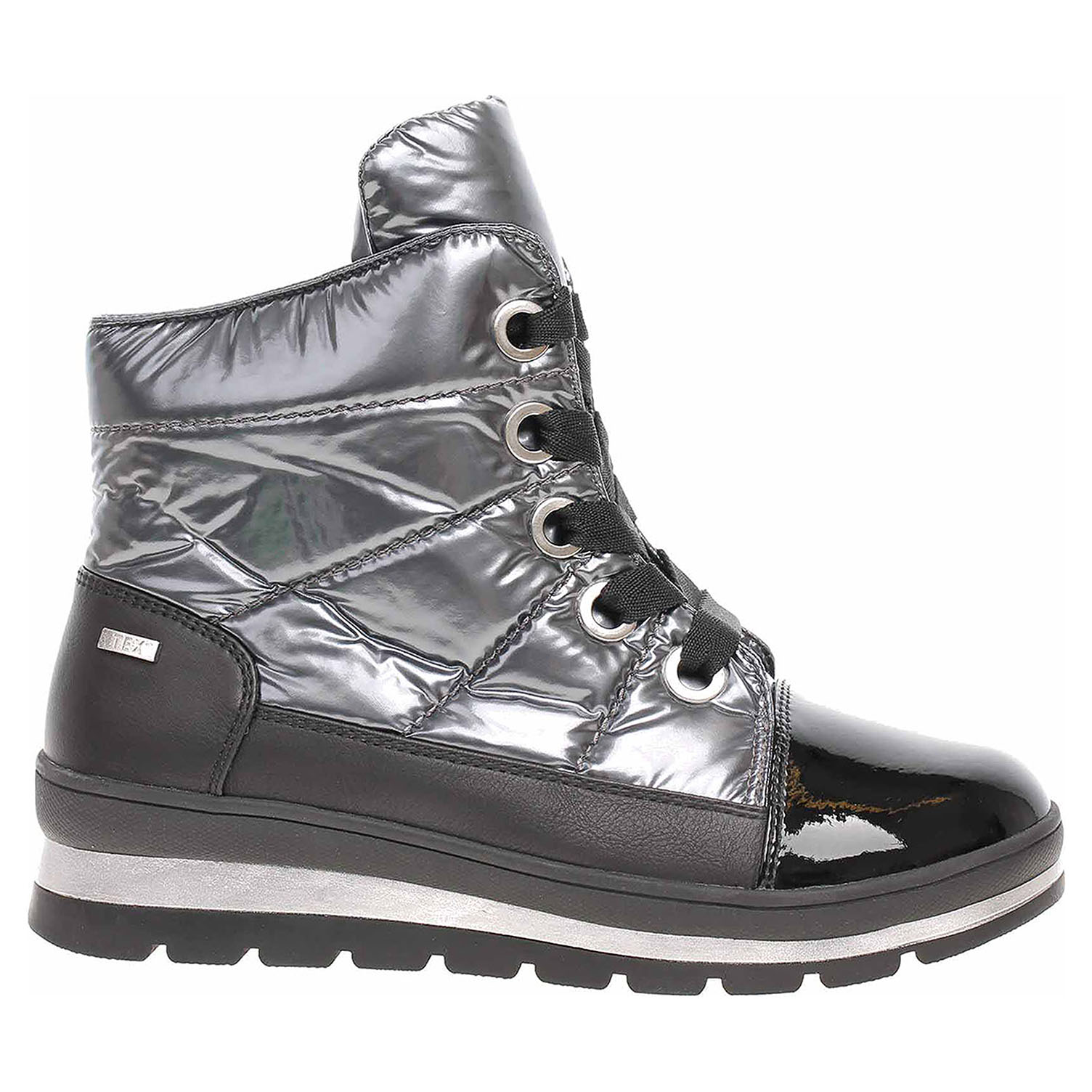 9/9-26212/23 033 black/silv.com lepené dámské městké sněhule, Tex CAPRICE