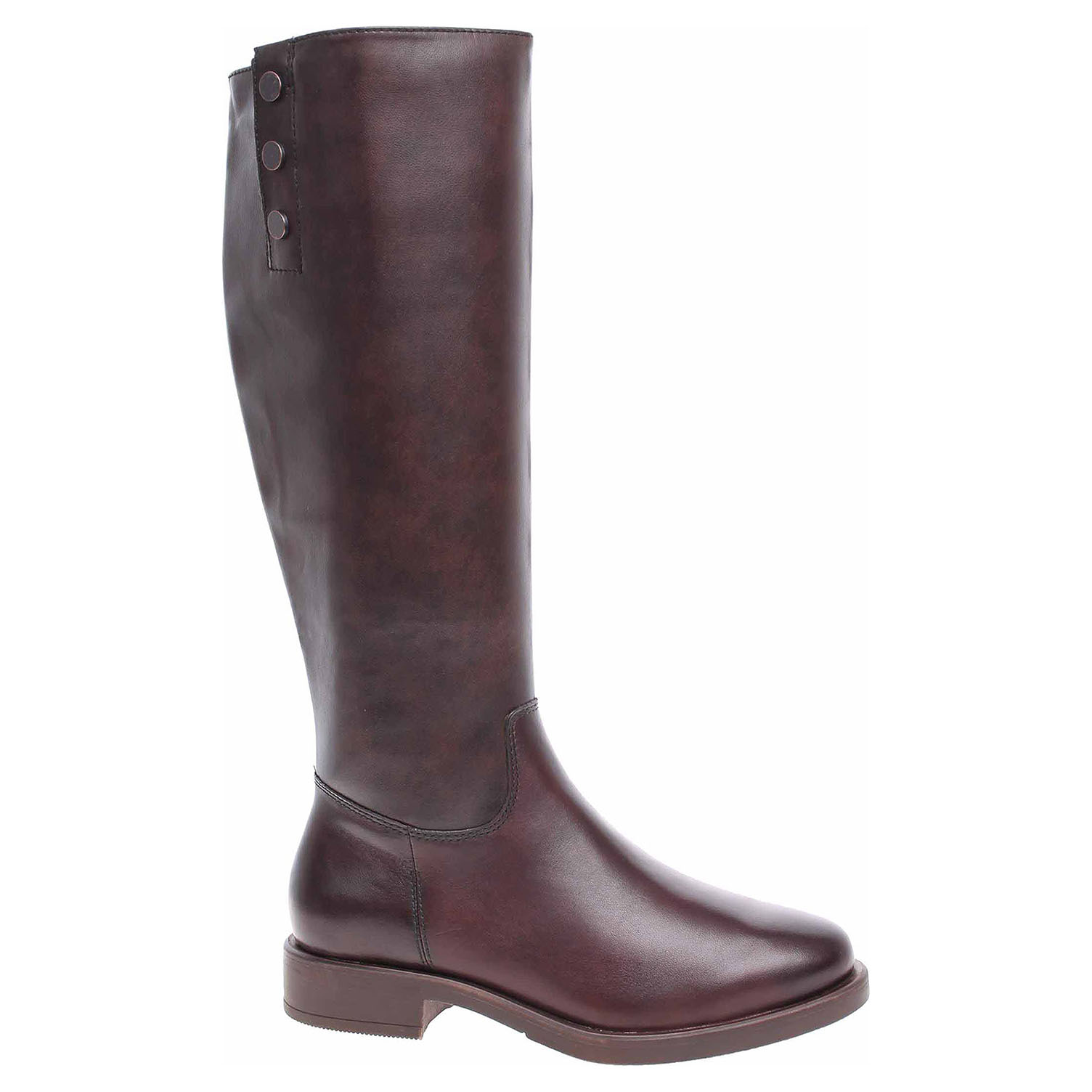5/5-25511/23 300 brown lepené dámské kozačky, Soft Foam s.Oliver
