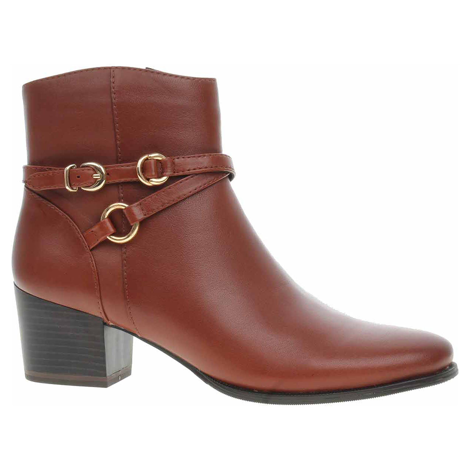 Dámské polokozačky Caprice 9-25303-45 cognac nappa 38,5