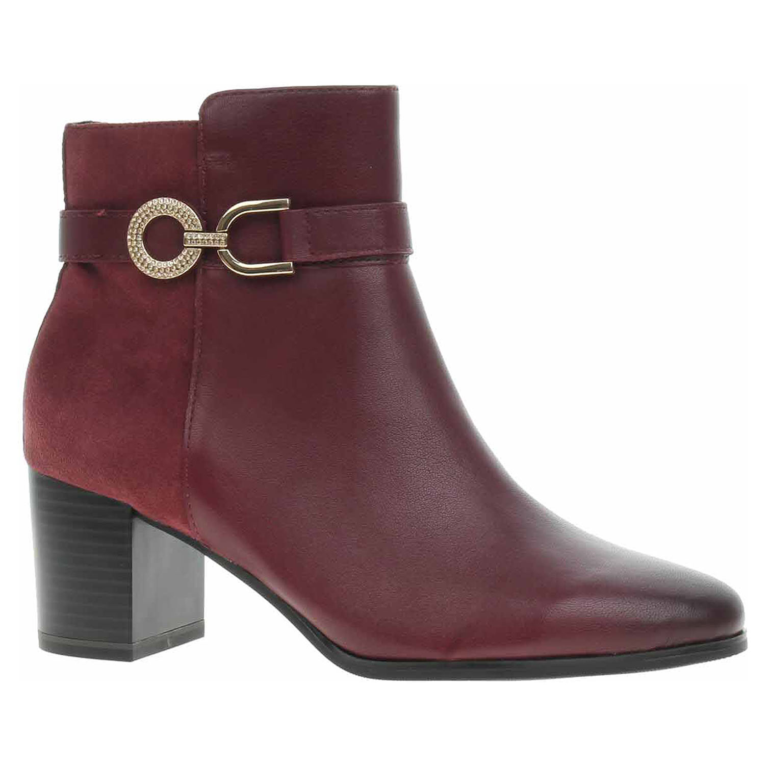 Dámské polokozačky Caprice 9-25302-45 bordeaux comb 36