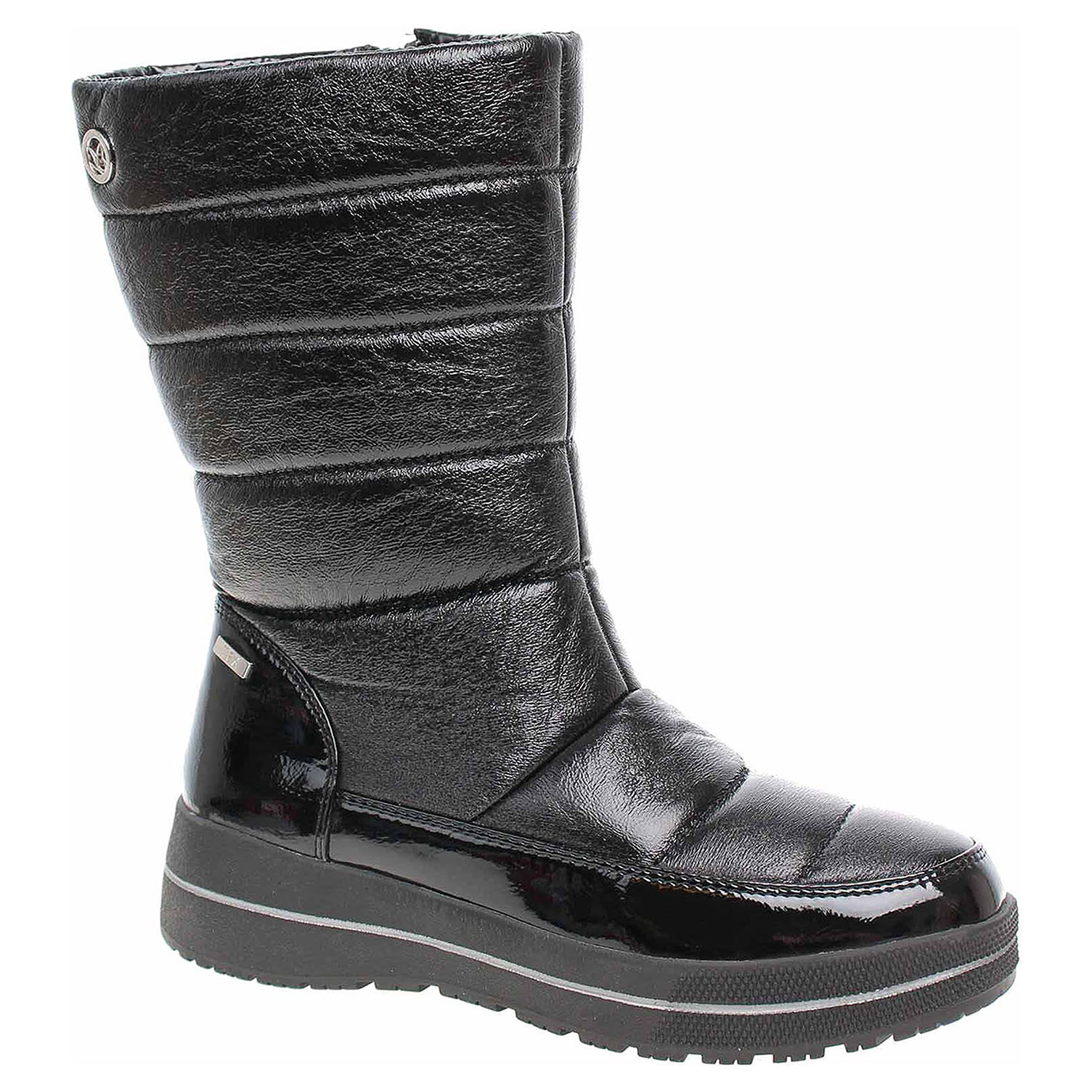 9/9-26453/21 019 black comb lepené dámské městské sněhule, Tex CAPRICE