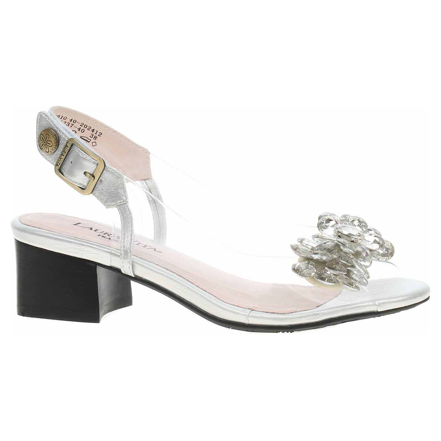 Dámská společenská obuv Laura Vita Hucbio 40 argent 38