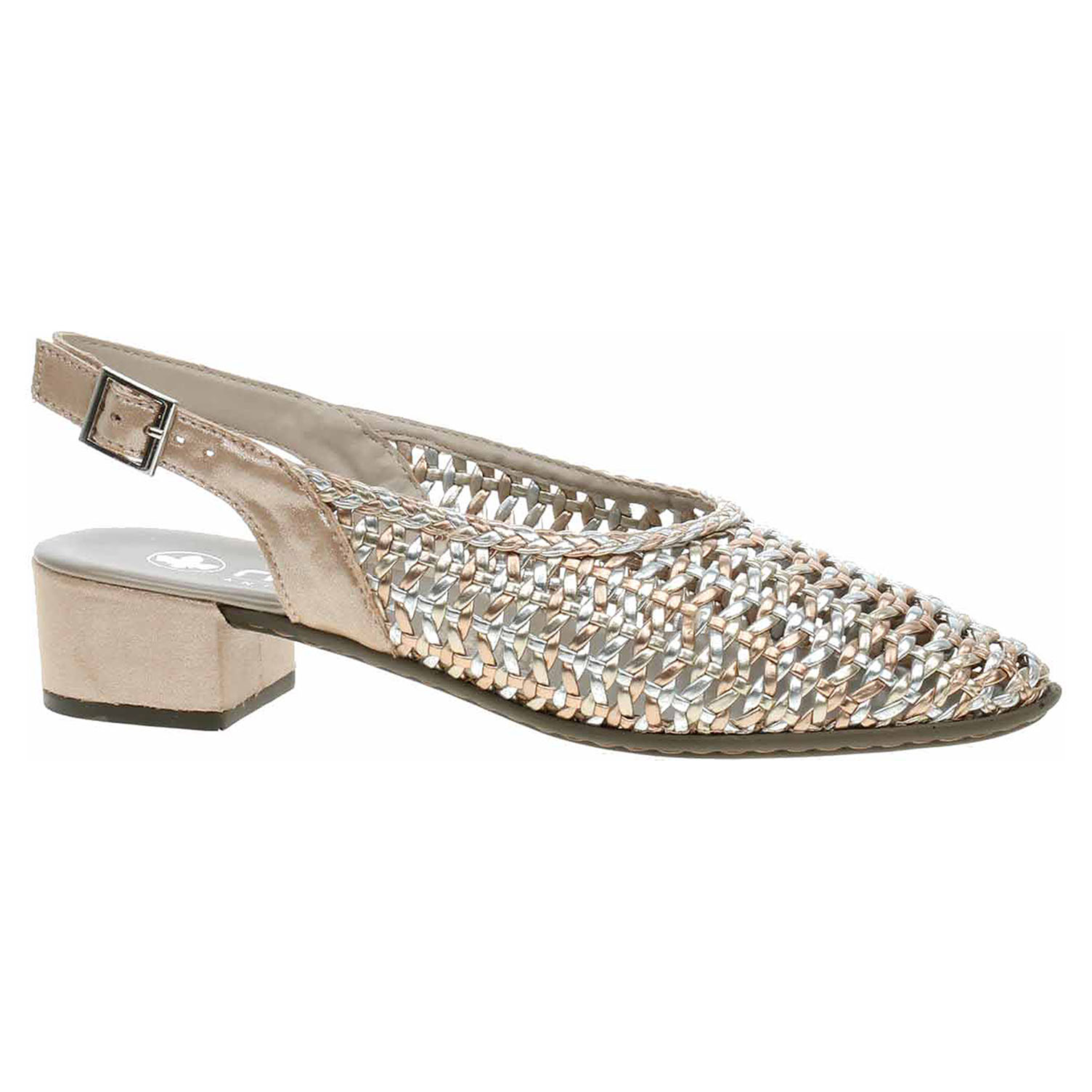 Dámské lodičky Rieker 47078-90 metallic 43