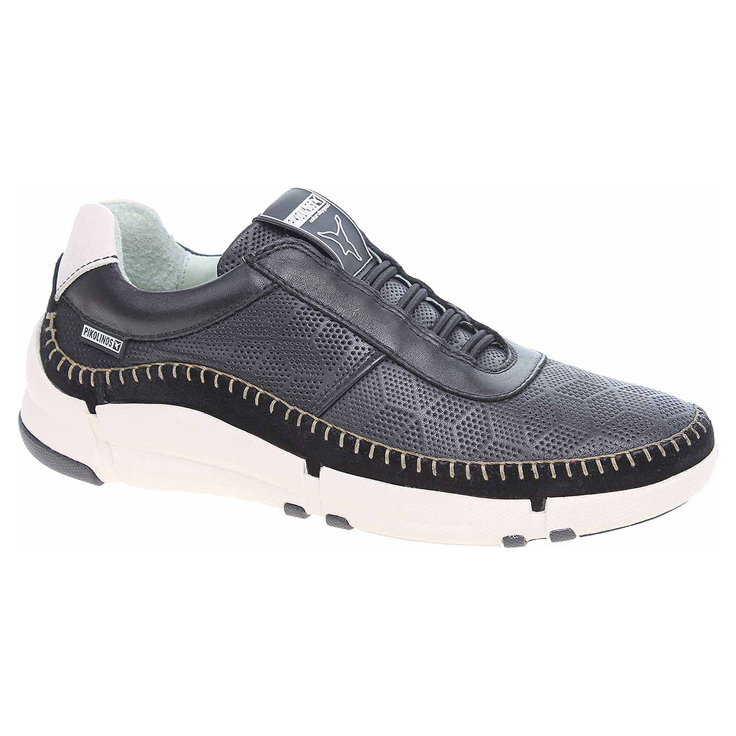 W4M-6715 black módní dámské polobotky, gumičky, nazouvací Pikolinos