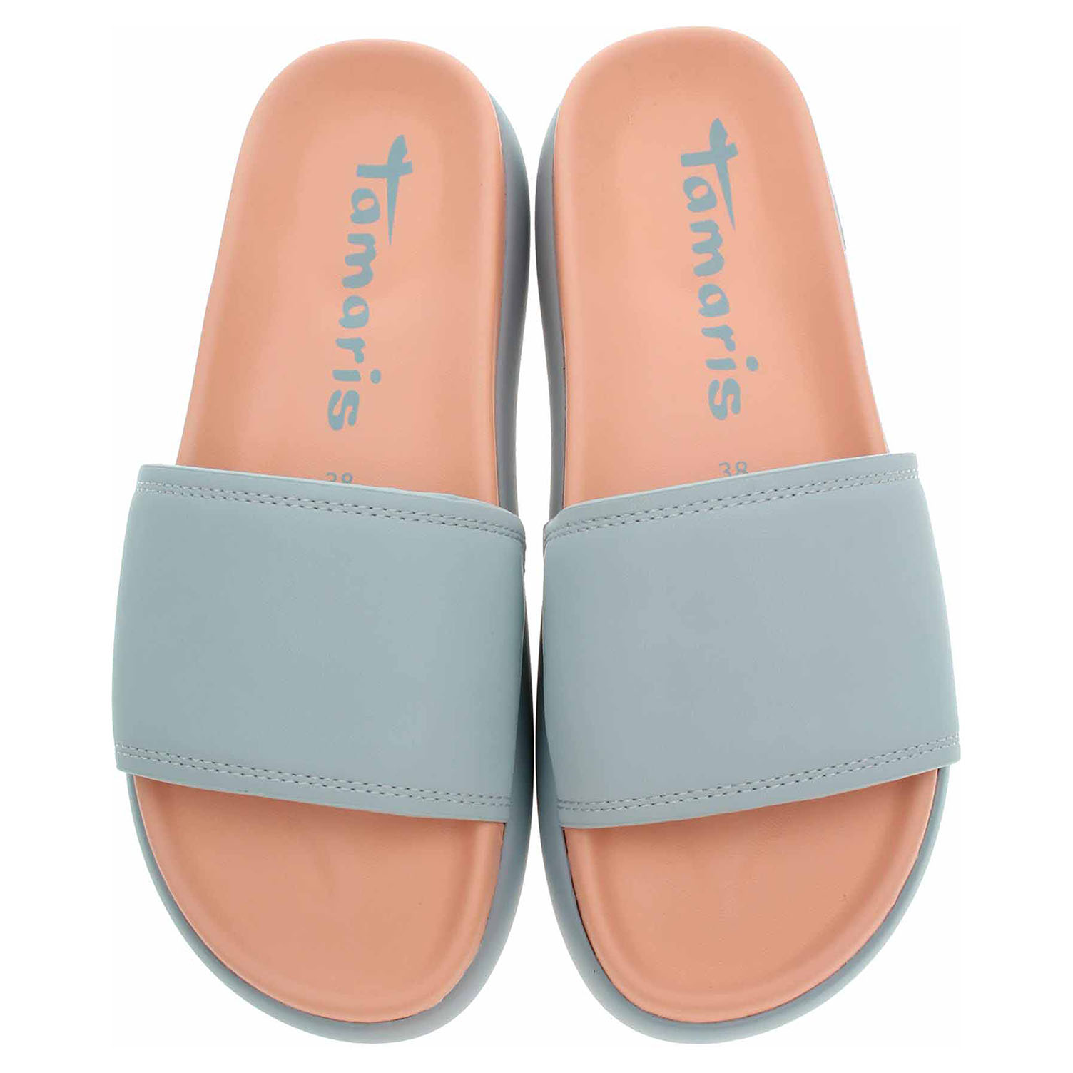 Dámské plážové pantofle Tamaris 1-27511-44 lt.blue comb 37