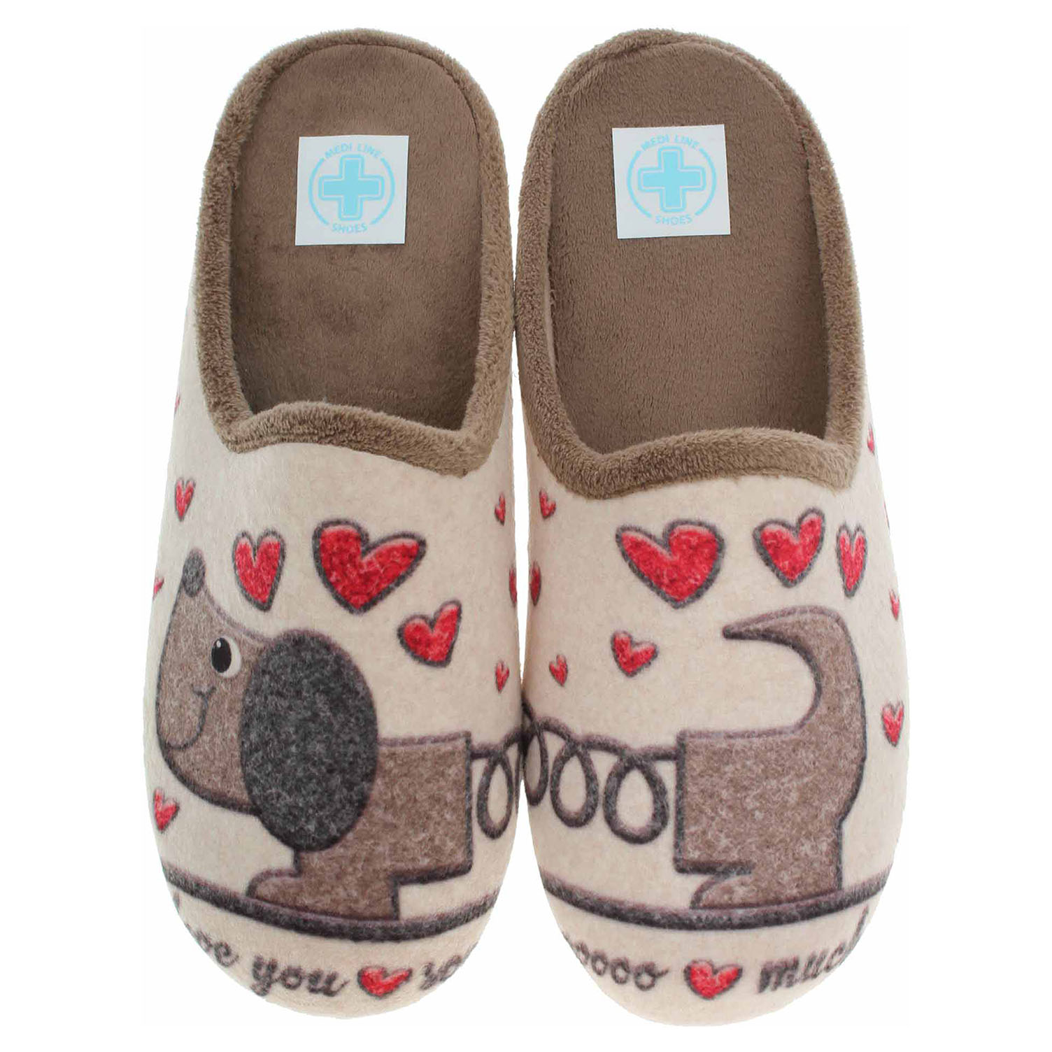 Dámské domácí pantofle Medi Line 5126-023 taupe 39