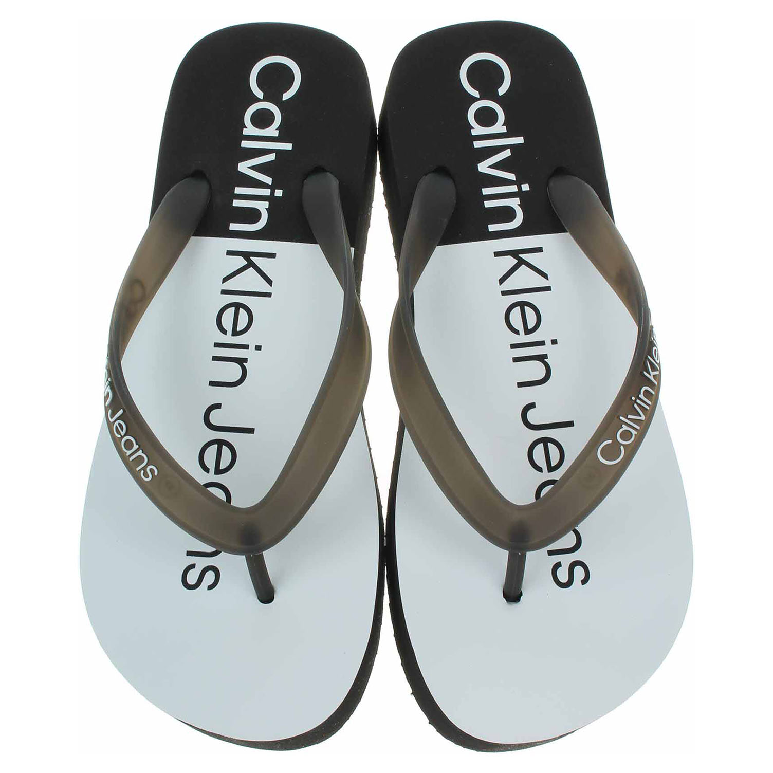 Dámské plážové pantofle Calvin Klein YW0YW00716 0GJ Black-White