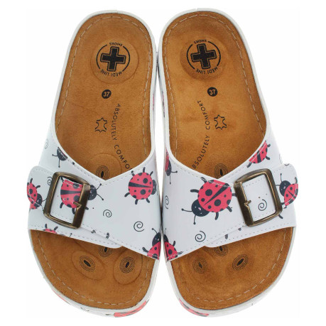 Dámské pantofle Medi Line S182.010 bílá