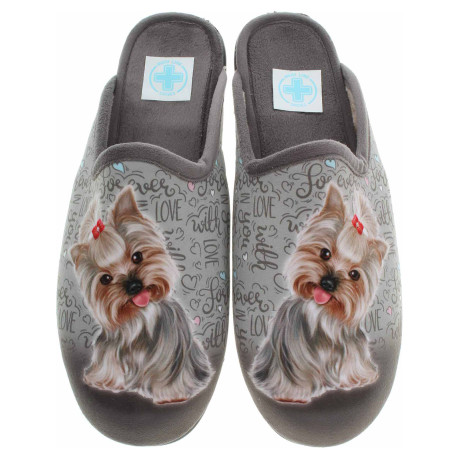 Dámské domácí pantofle Medi LIne 134-025 šedá