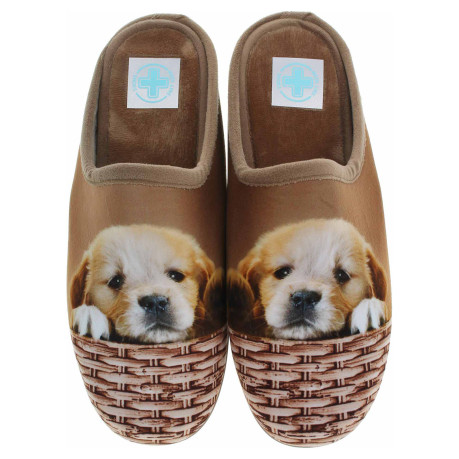 Dámské domácí pantofle Medi Line 140-025 hnědá