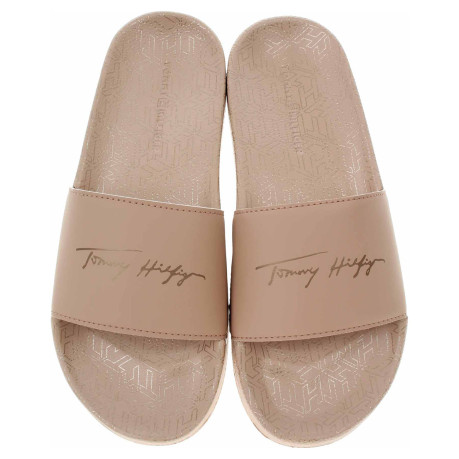 Dámské plážové pantofle Tommy Hilfiger FW0FW06312 ABR sandrift