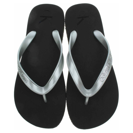 Dámské plážové pantofle Calvin Klein YW0YW01719 00T Black-Silver