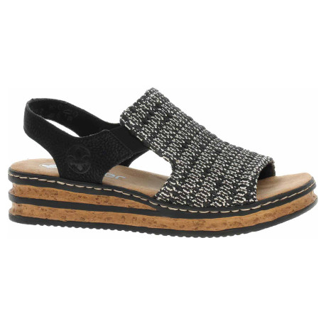 Dámské sandály Rieker 62971-00 schwarz kombi