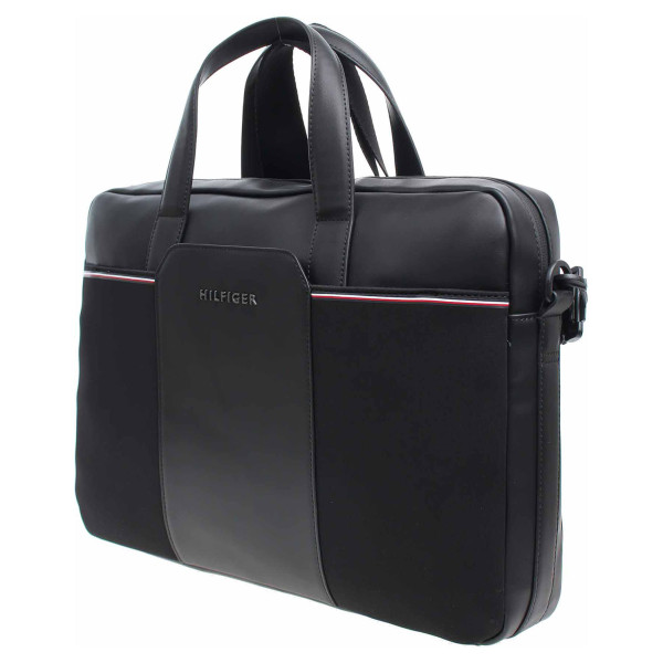 detail Tommy Hilfiger pánská taška na notebook AM0AM08438 BDS black