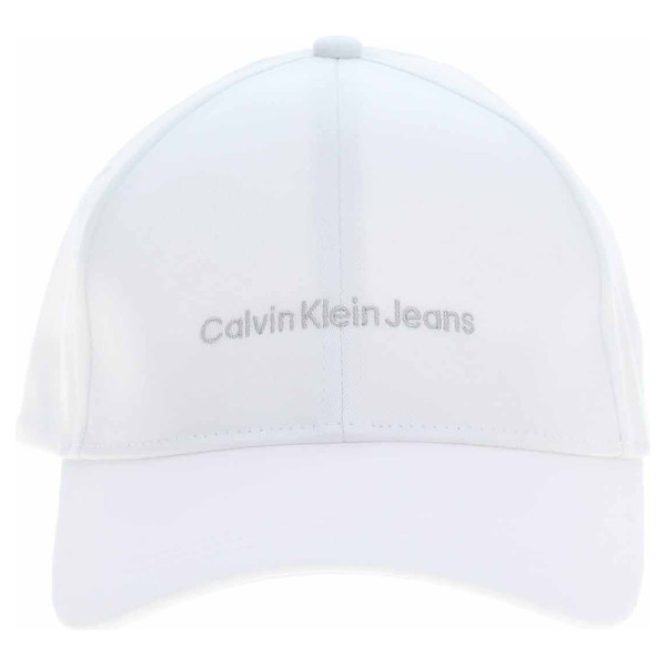 detail Calvin Klein dámská kšiltovka K60K6088490LI White-Silver Logo