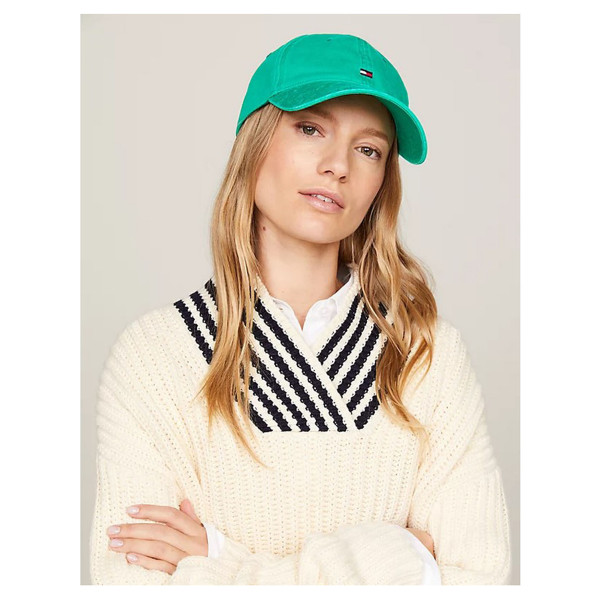 detail Tommy Hilfiger dámská kšiltovka AW0AW16050 L4B Olympic Green