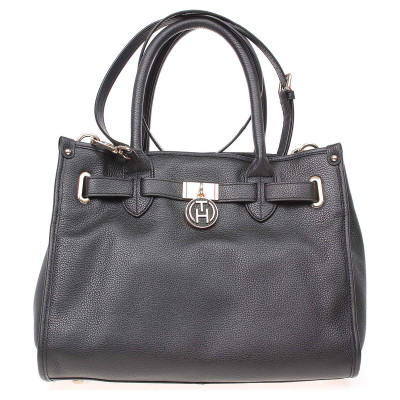 detail Tommy Hilfiger kabelka kožená BW56927457 černá