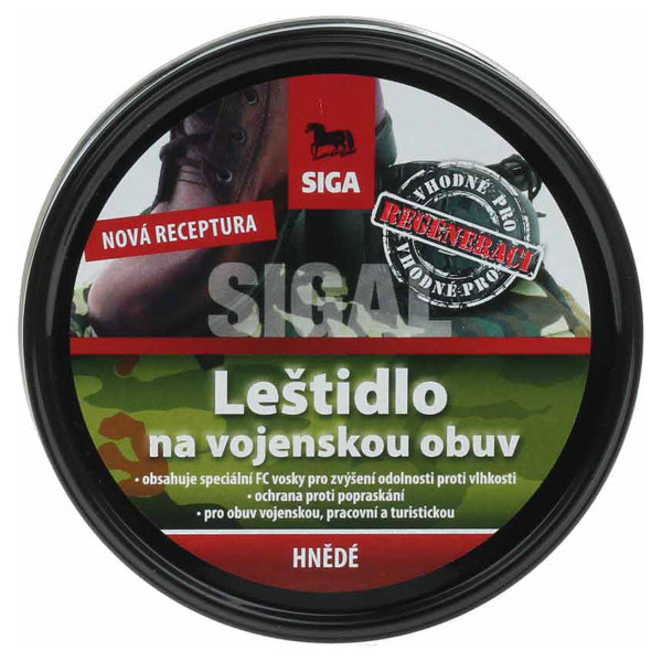 detail Sigal vojenské leštidlo hnědé 100g