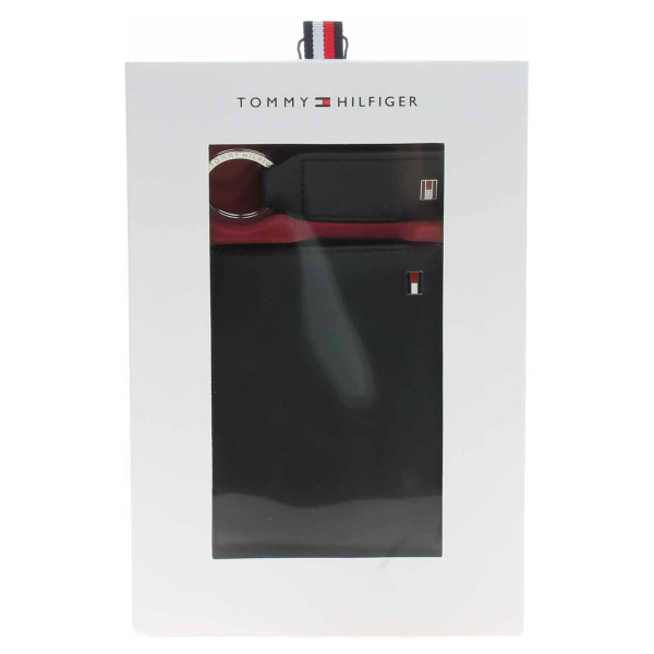 detail Tommy Hilfiger pánská peněženka a přívěšek AM0AM07931 BDS black