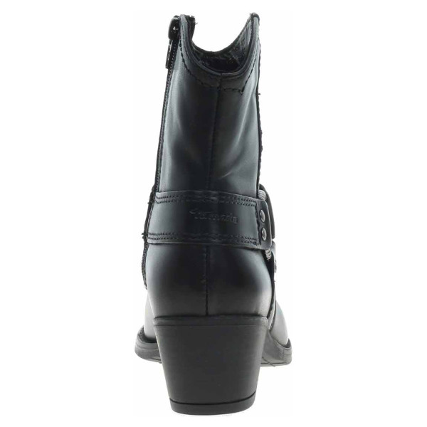 detail Dámské polokozačky Tamaris 1-25705-43 black leather