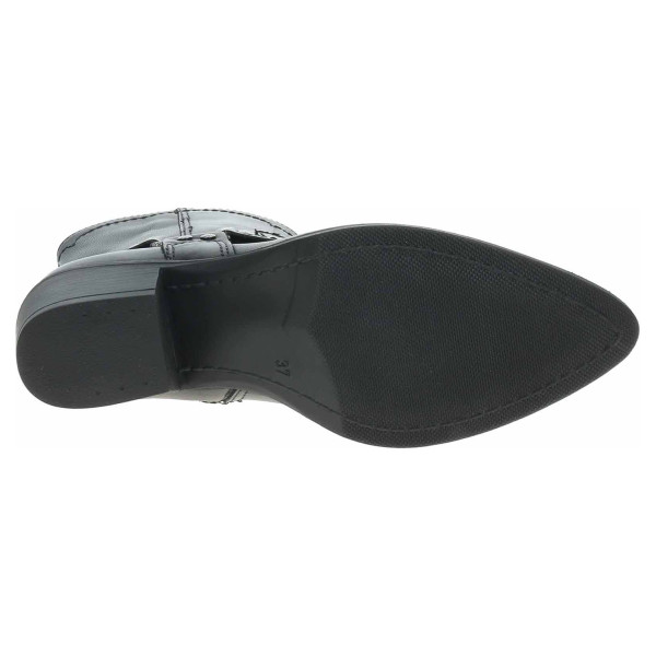 detail Dámské polokozačky Tamaris 1-25705-43 black leather