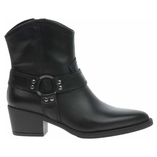 detail Dámské polokozačky Tamaris 1-25705-43 black leather