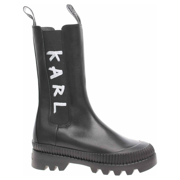 detail Dámské polokozačky Karl Lagerfeld KL42590 000 black lthr