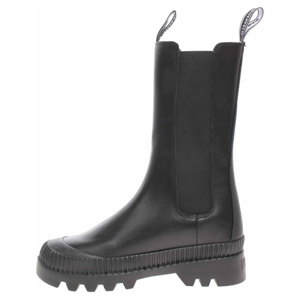 detail Dámské polokozačky Karl Lagerfeld KL42590 000 black lthr