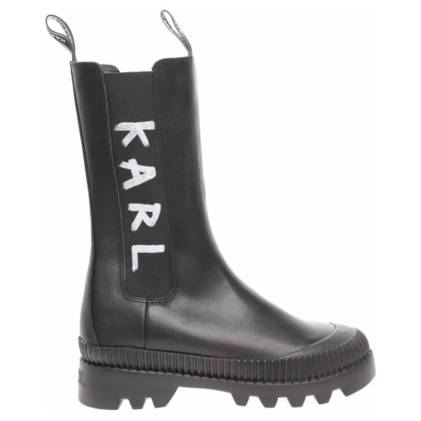 detail Dámské polokozačky Karl Lagerfeld KL42590 000 black lthr