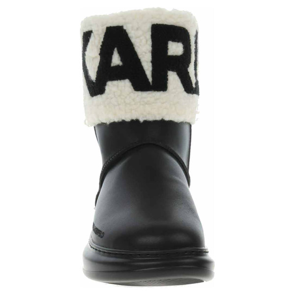 detail Dámské polokozačky Karl Lagerfeld KL44550 Black Lthr/Textile