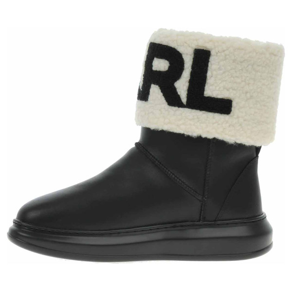 detail Dámské polokozačky Karl Lagerfeld KL44550 Black Lthr/Textile