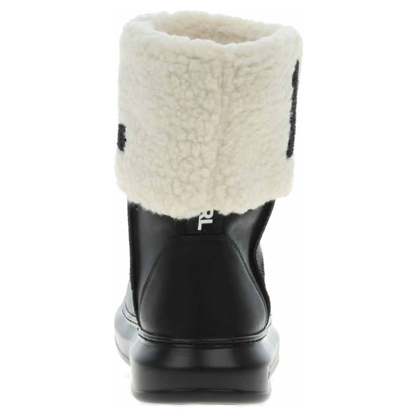 detail Dámské polokozačky Karl Lagerfeld KL44550 Black Lthr/Textile