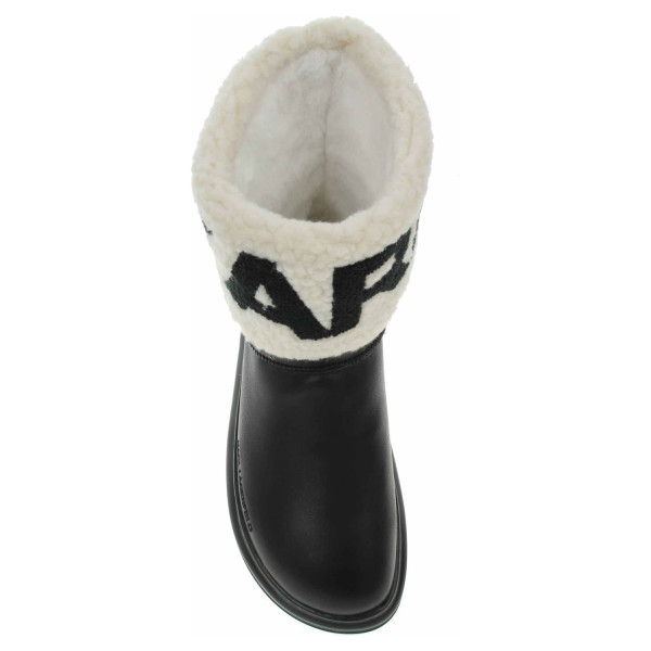 detail Dámské polokozačky Karl Lagerfeld KL44550 Black Lthr/Textile