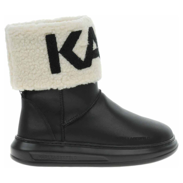 detail Dámské polokozačky Karl Lagerfeld KL44550 Black Lthr/Textile