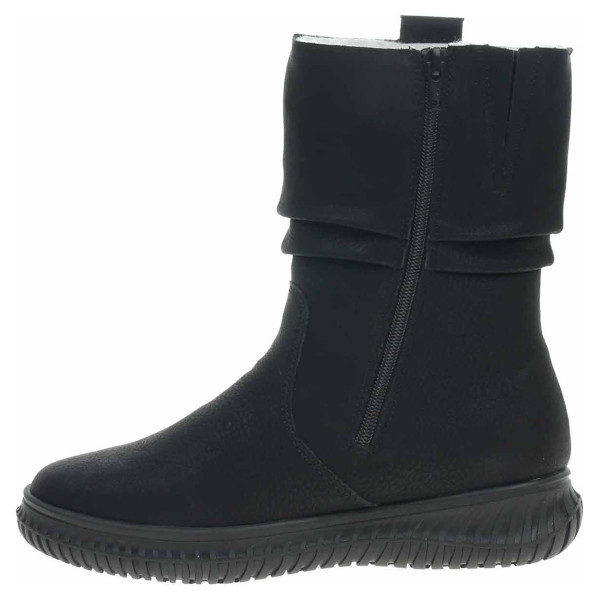 detail Dámské polokozačky Rieker 74283-00 schwarz