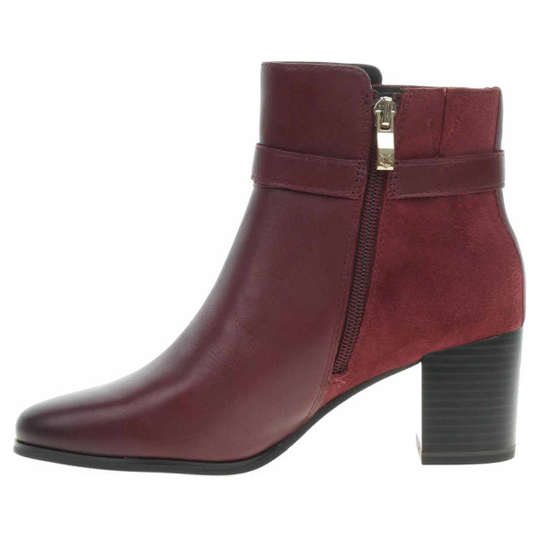 detail Dámské polokozačky Caprice 9-25302-45 bordeaux comb