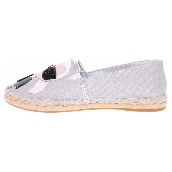 detail Dámská obuv Karl Lagerfeld KL80111 9SL silver canvas