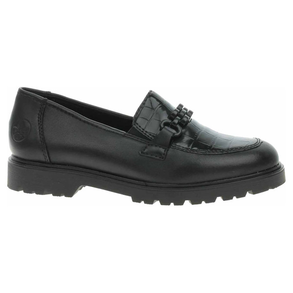 detail Dámské mokasiny Rieker 45561-01 schwarz