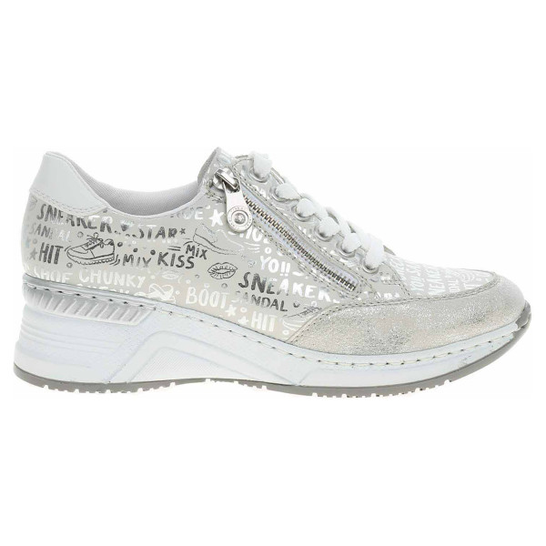 detail Dámské polobotky Rieker N4316-90 beige kombi