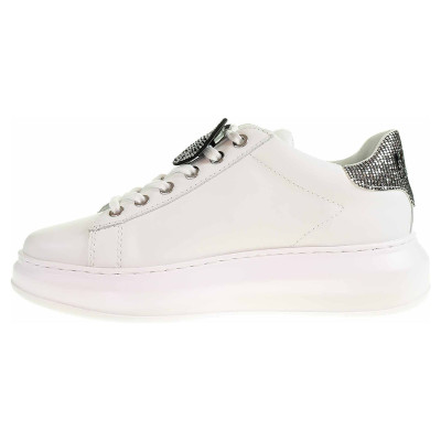 detail Dámská obuv Karl Lagerfeld KL62576 01S white lthr w-silver