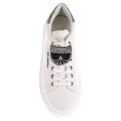 detail Dámská obuv Karl Lagerfeld KL62576 01S white lthr w-silver