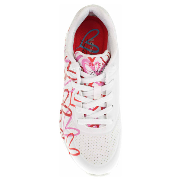 detail Skechers Uno - Spread The Love white-red-pink