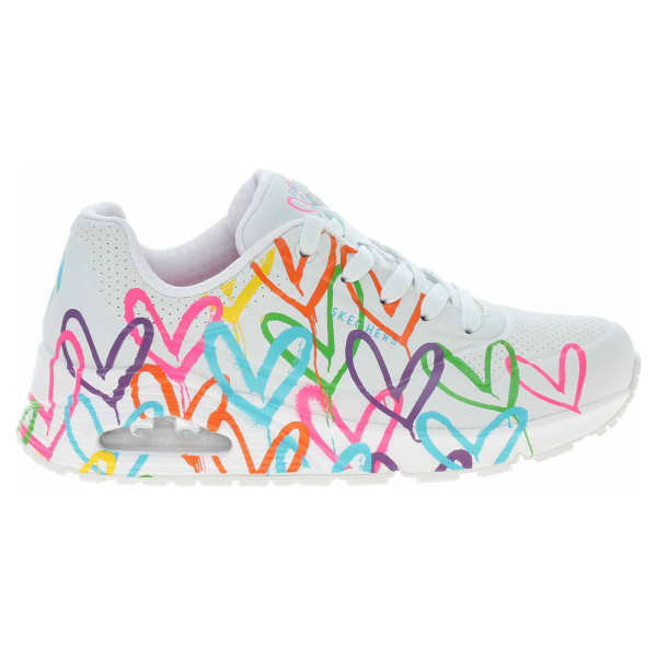 detail Skechers Uno - Highlight Love white - multi