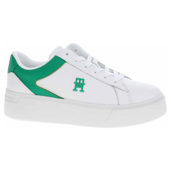 detail Dámská obuv Tommy Hilfiger FW0FW07910 0K4 white-olympic green